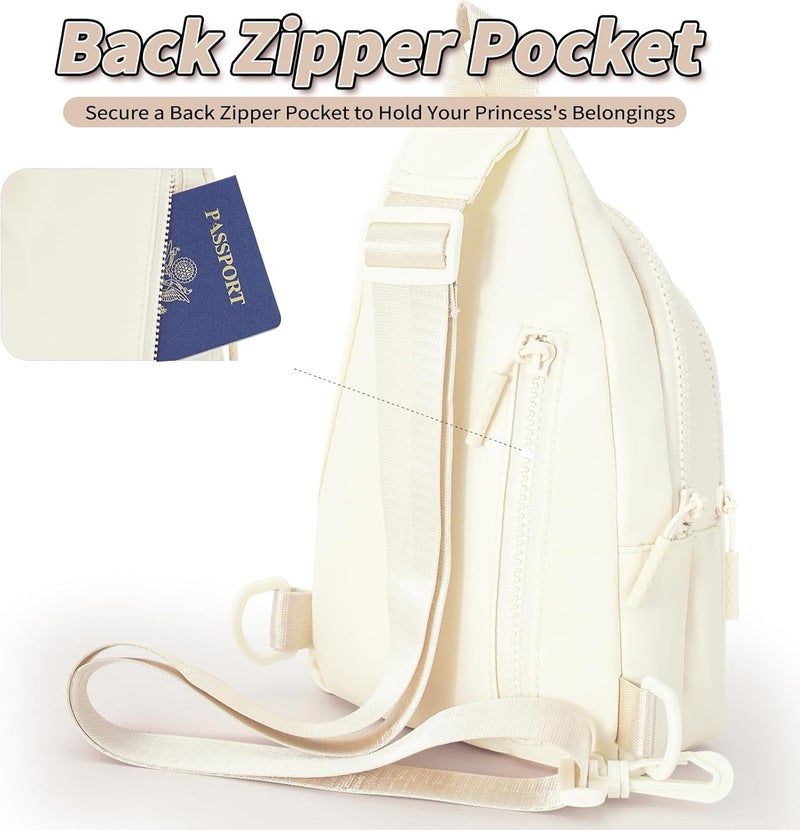 Fystdtote Birthday Gift for 5 6 7 8 9 10 11 12 13 14 15 16 Year Old Girls Fanny Pack Crossbody Bags for Women,Cute Trendy Stuff - Cream,A - Image 4
